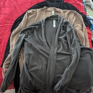 Zenana long open front cardigans